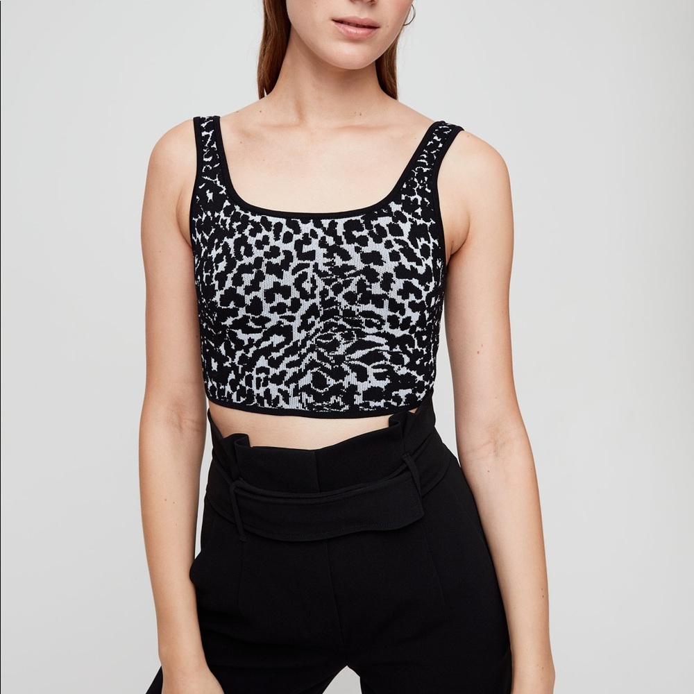 Babaton Cheetah Sculpt Knit Tank